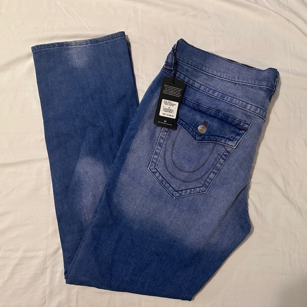 True Religion Ricky Men’s Blue Jeans NEW - Picture 2 of 4